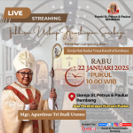 Misa Streaming Tahbisan Uskup Surabaya