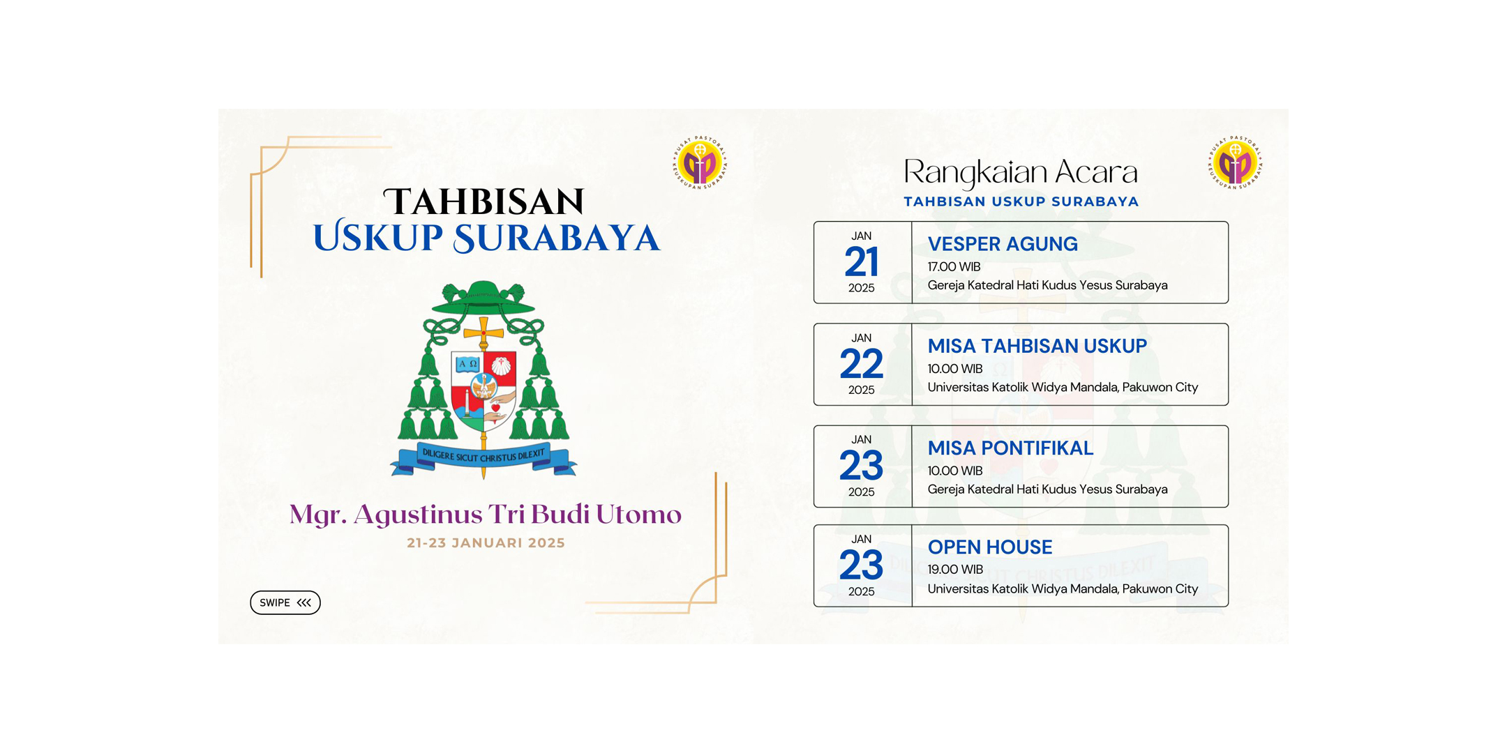Flyer tahbisan uskup surabaya 2024