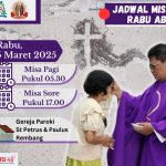 Jadwal Rabu Abu di paroki dan Stasi