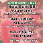 Jadwal Pekan Suci Paroki St. Petrus dan Paulus Rembang 2025